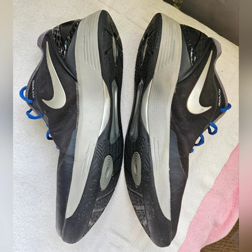 Nike hyperspike flywire athletic shoes Sneakers Womens 11.5 black blue silver - Picture 7 of 10